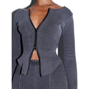 The K Label KACHE Raw Edge Rib Top